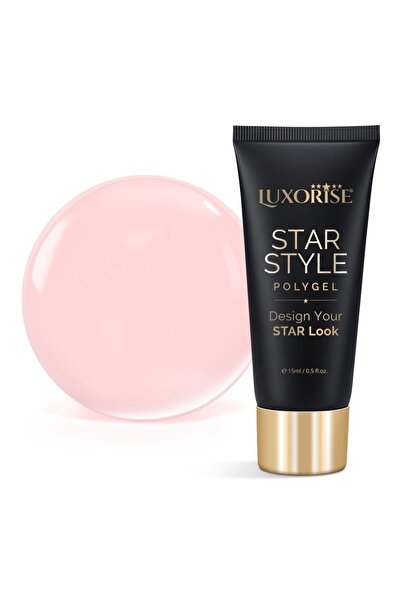 LUXORISE Полигел STAR STYLE - Колекция STAR NUDE, Нежен нюд, 15мл
