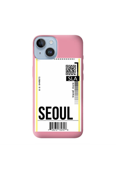 Other Apple iPhone 14 Seoul Travel More Pink Colored Silicone TPU Θήκη