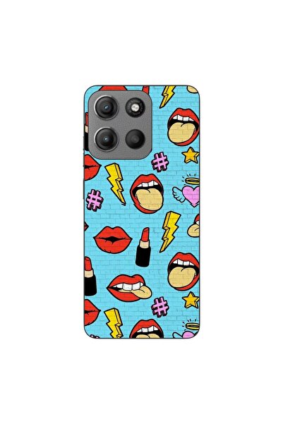 OEM Husa compatibila cu Motorola Moto G15 Silicon Gel Tpu Model Pop Art Lips