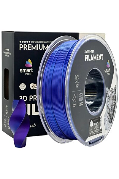 Smart Print Filament Silk PLA Tricolor Albastru Mov Negru 1.75 mm 1 kg