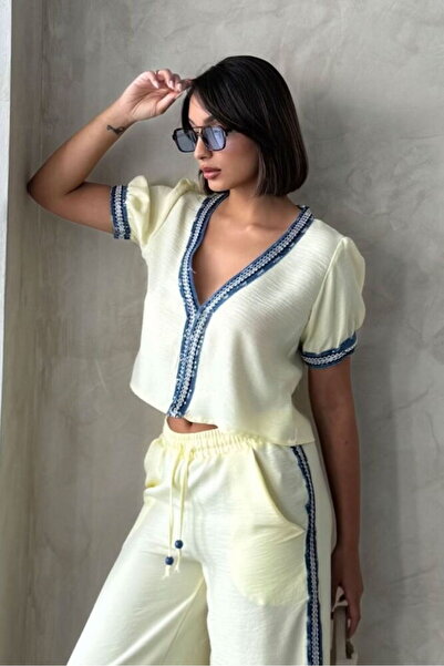 VERYMODA جاكيت بتفاصيل من الدنيم باللون الأصفر |   D2846