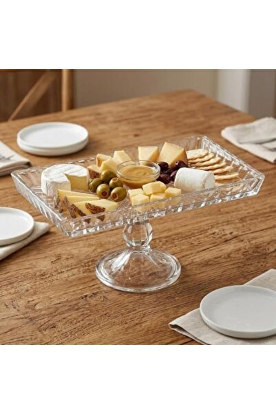 Yıldızan Nzr Beautestore Luxury Glass Dome Presentation Plate - Standing Cake...