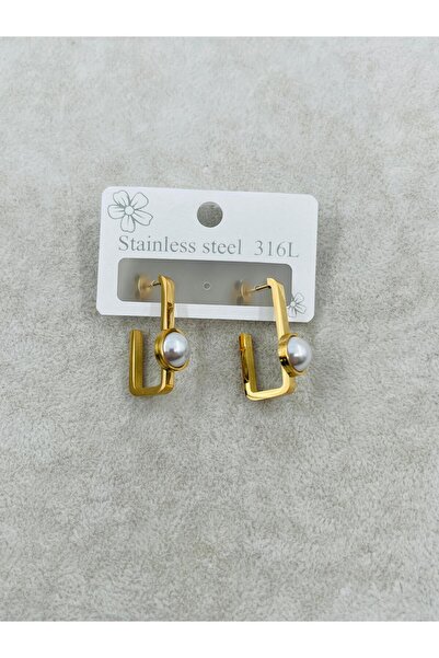 Bozhi Earrings Steel Gold Minimal Elegance