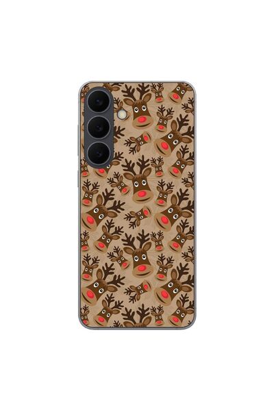OEM Калъф, съвместим със Samsung Galaxy S25 FE, силиконов гел TPU, с коледен ...