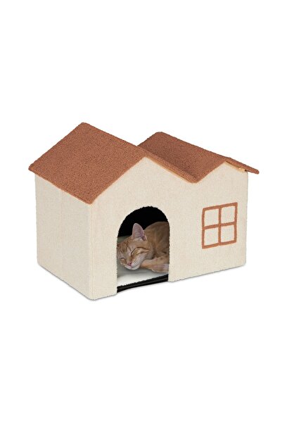 Ayawaska Foldable plush house for cats and small dogs, with removable cushion...