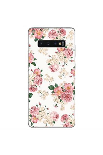 Other Samsung S10 Plus Pink Flowers 2 Transparent Silicone TPU Θήκη