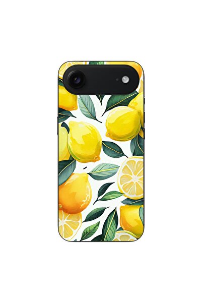 OEM Калъф, съвместим с Apple iPhone, силиконов гел TPU модел с десен на лимони