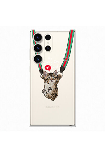 Other Samsung S23 Ultra Swinging cat Transparent Silicone TPU Θήκη