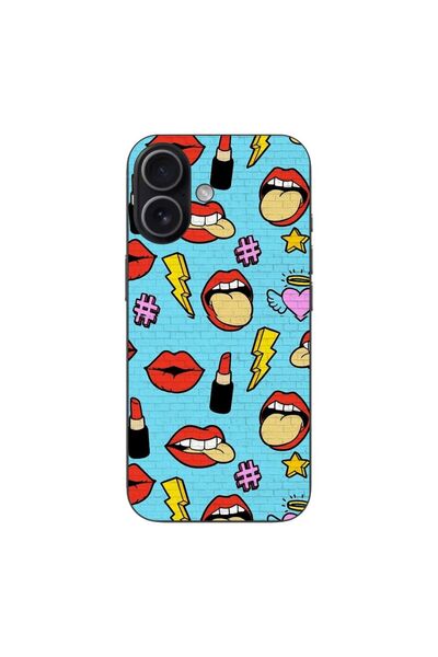 OEM Husa compatibila cu Apple iPhone 17 Silicon Gel Tpu Model Pop Art Lips