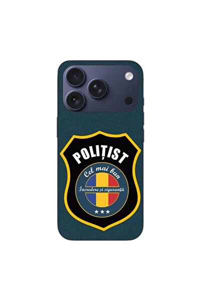 OEM Калъф, съвместим с Apple iPhone 17 Pro, силиконов гел TPU, с полицейски м...