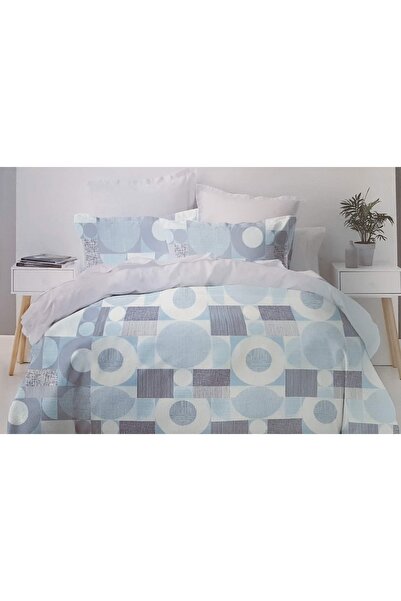 MILANO COLLECTION Set Lenjerie Pat Dublu Mix Bumbac 51210 P8 Blue/Grey