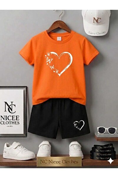 NC Nicee Clothes Tricou și pantaloni scurți de vară pentru copii, unisex (imp...