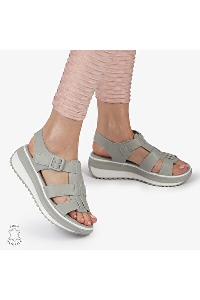 ANGEL BLUE WOMEN'S Sandals IN GENUINE Leather WITH STRAPS CRL1424 BARILLA