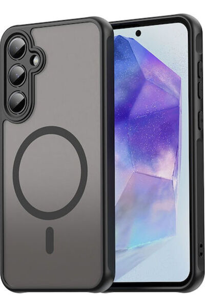 Techsuit Halofrost II Magsafe Πίσω Θήκη Σιλικόνης Μαύρο (Galaxy A35)