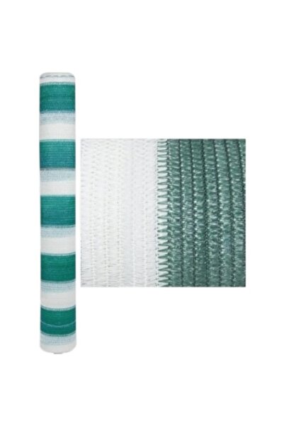 E-ANAMAG Plasa umbrire Alb-Verde, 1,7 x 10 M, Umbrire 80%