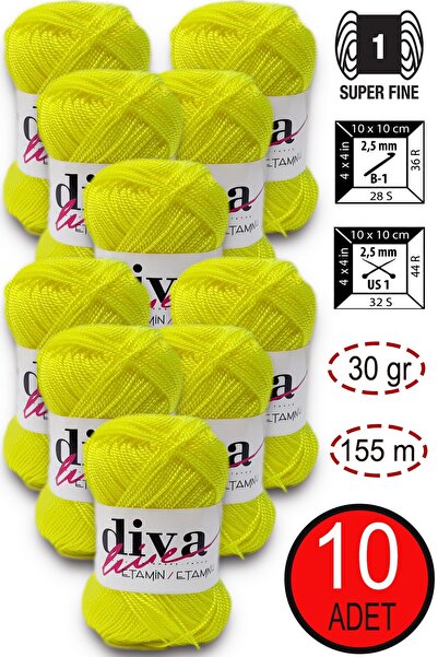 Diva İplik Diva Etamin 53 Neon Žuta (Pakovanje od 10)