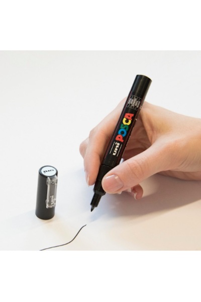 Mandalart Fabric Uni Posca Extra Fine Tip, Black, Pc-1M Painting Marker 0.7 mm