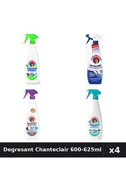 Chanteclair Pachet 4 Degresant Universal 600-625ml - Lămaie, Mosc Alb, Anti-M...