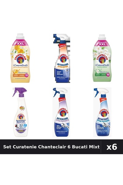 Chanteclair Set 6 Curatenie - Balsam 1800ml, Degresant, Detartrant 625ml - Mo...