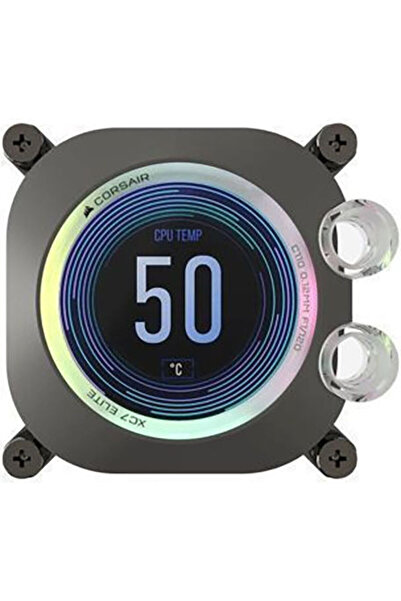 Corsair Icue Xc7 Rgb Elite Lcd CPU Water Block Μαύρο