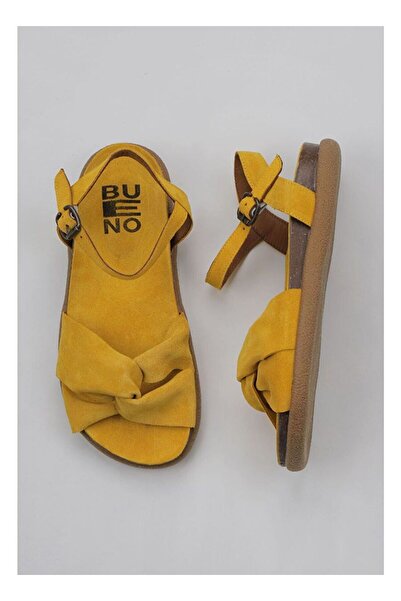 BUENO Shoes Sarı Süet Kadın Sandalet 01wu4728
