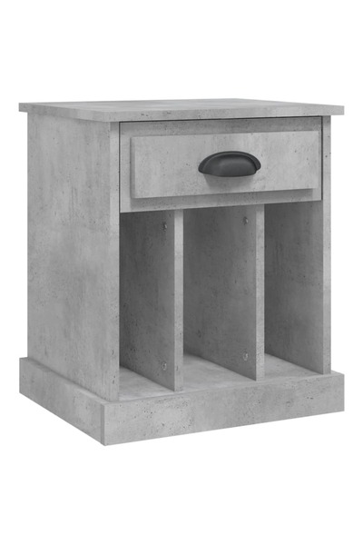 vidaxl Noptiere, gri beton, 43x36x50 cm
