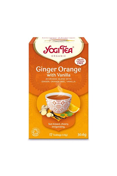 Yogi Tea Ceai de ghimbir organic cu portocale și vanilie, 17 pliculețe de cea...