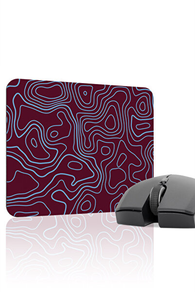 mousepad bastir Бордо синьо 22X18 Геймърски пад за мишка с неплъзгаща се осно...