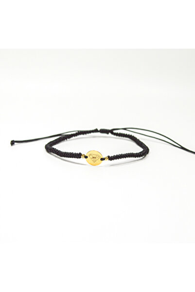BLACK SWAN Bijoux Bratara cu banut din aur 14K "SUPER-DAD" si bilute din aur ...