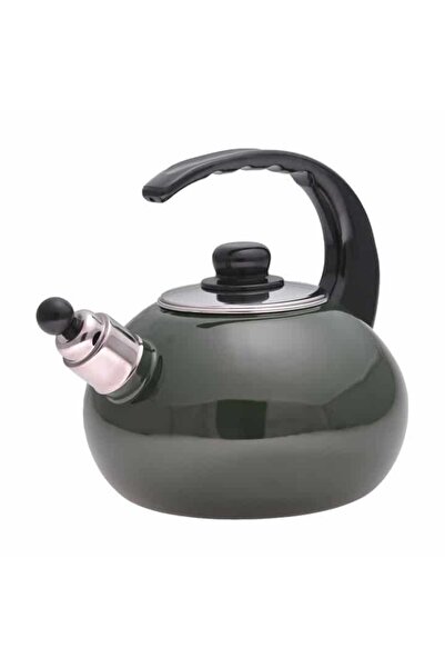 Kamille Whistling Enamel Kettle, 2.5L capacity, induction compatible