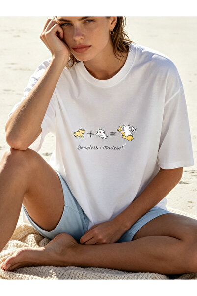 Fleck Womens T Shirts Cute Animal Math Equation Print Casual Summer Style