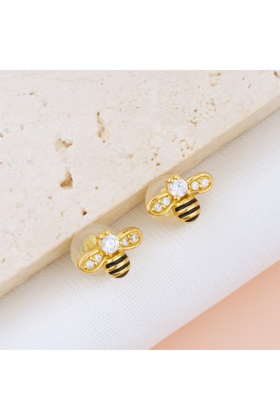 BLACK SWAN Bijoux Cercei Premium Albinuta din Argint 925 Placat cu Aur 24K — ...