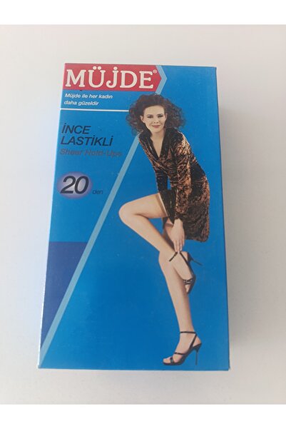 Müjde Ten rengi lastikli çorap