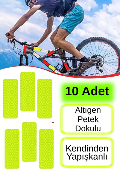 Shopura Reflektörlü Fosforlu Şerit Bant - Araç Oto Kamyon Bisiklet Dış Aksesu...