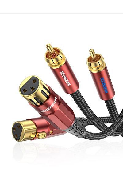 OEM SOUNDFAM PREMIUM XLR to RCA Cable 2M, 2 XLR-Female to 2 RCA-Male Connecti...