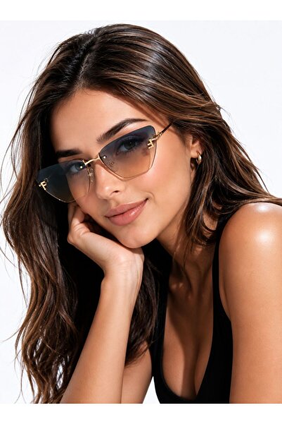 LUPİX Women's Crystal Embossed First Cateye Sunglasses