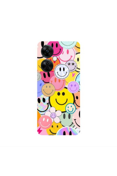Other Oneplus Nord CE 3 Lite 5G Smiley Stickers Transparent Silicone TPU Θήκη