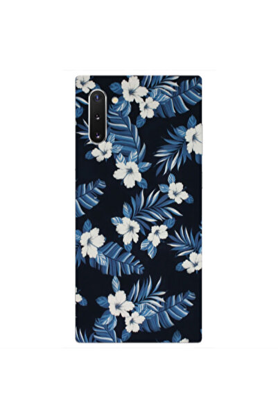 Other Samsung Note 10 Plus flower blue laves Transparent Silicone TPU Θήκη