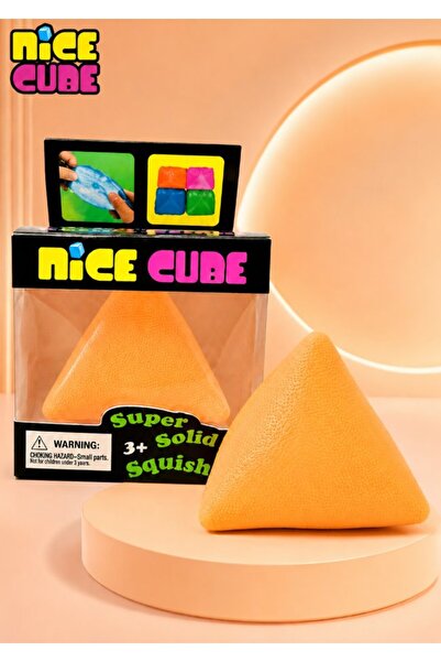 DAT Pyramid Shaped Stress Relief Squeeze Toy – Soft Silicone Sensory Fidget B...