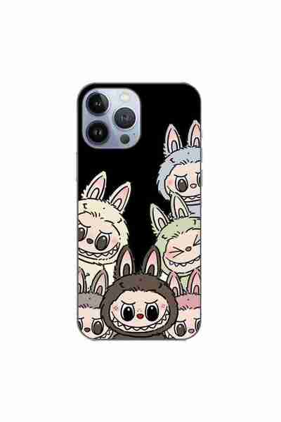 OEM Husa compatibila cu Apple iPhone 13 Pro Max Silicon Gel Tpu Model Labubu ...