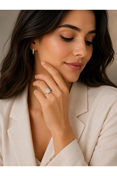 Fashion Rings AYARLABİLEN Altın Renk Baget Taşlı Kadın Yüzük – Zarif ve Işılt...