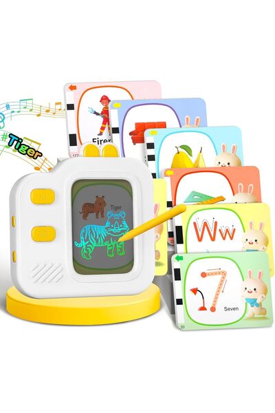 genric Talking Flash Cards with LCD Drawing Tablet Early Educational Toys
