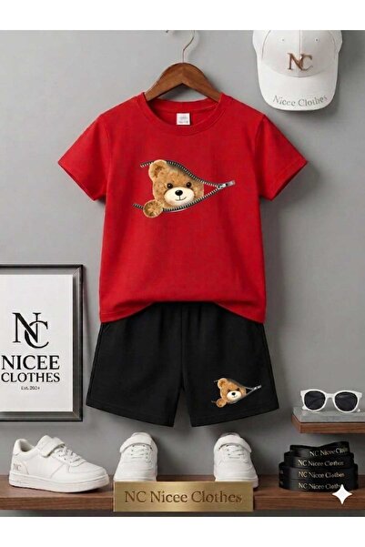 NC Nicee Clothes LETNJA DEČJA MAJICA I KRATKE HLAČE UNISEKS (OTISAK MEDVJEDA ...
