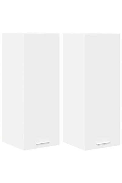 vidaxl Wall cabinet with 2 doors White 30 x 31 x 80 cm Composite wood