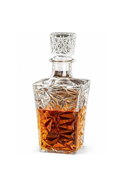 PUFO Sticlă elegantă, transparentă, de 1L, pentru băuturi, lichior sau whisky...