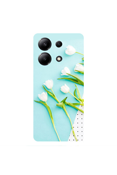Other Xiaomi Redmi Note 13 4G White Tulips Transparent Silicone TPU Θήκη