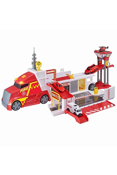 Barbie Teamsterz Sesli ve Işıklı Dönüşebilen İtfaiye Komuta Tırı