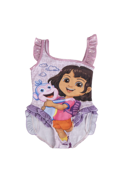 Dora the Explorer Costum de baie întreg cu volane mov