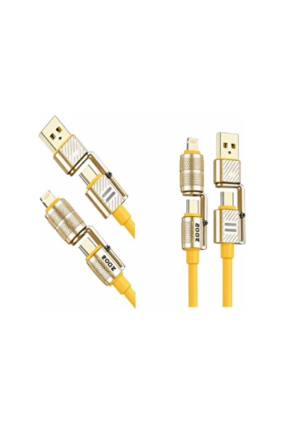 Lunaev 4in1 Hızlı Şarj Ve Data Kablosu Type-c / Lightning / Micro USB PL-8631