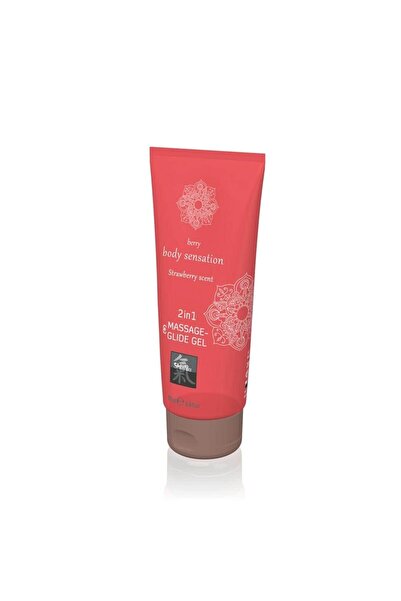 Shiatsu Massage- & Glide Gel 2 in 1 - Strawberry scent 200ml